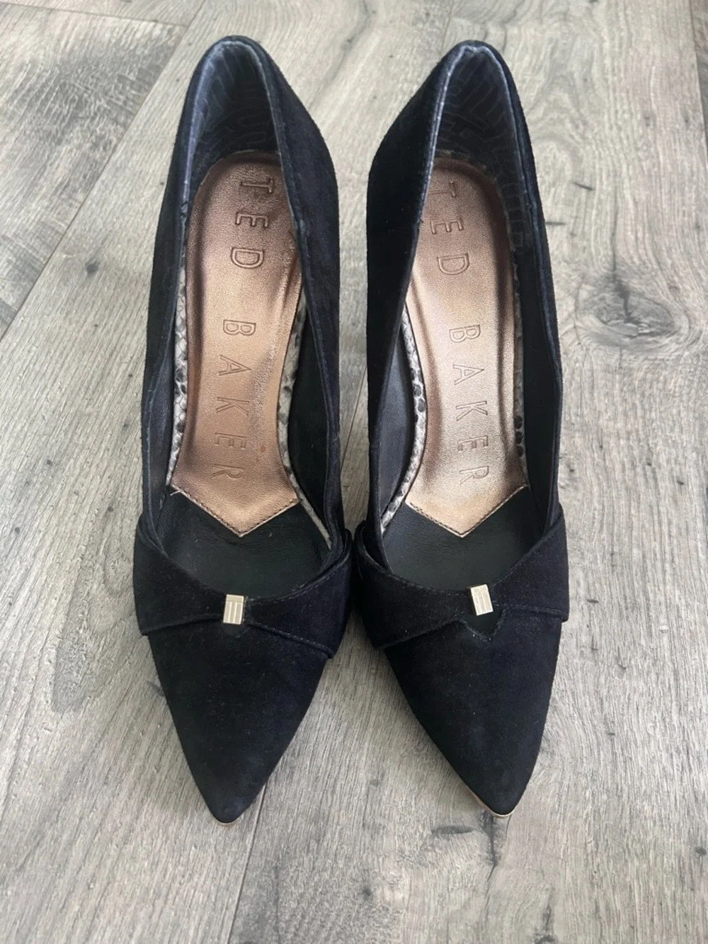 Ted Baker Black Suede Heels Size EU 40, U.S. 9.5-10